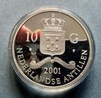 Nederlandse Antillen. 10 Gulden 2001 Proof, Gouden rijder, Postzegels en Munten, Munten | Nederland