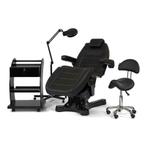 Luxe salon | Tattoo set | Behandelstoel 4m | Tabouret | Loup