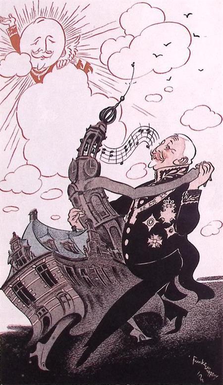 Spotprent over de burgemeester van Amsterdam in 1933, Antiek en Kunst, Kunst | Litho's en Zeefdrukken, Verzenden