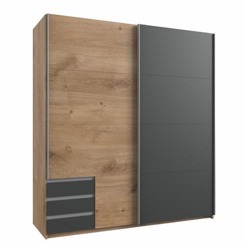 SALE: -17% Woonexpress Kledingkast Elsen - Naturel Eiken, Huis en Inrichting, Kasten | Kledingkasten, 50 tot 75 cm, Met deur(en)