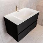 Badkamermeubel Solid Surface BWS Oslo 80x45 cm Mat Zwart, Ophalen of Verzenden, Nieuw, Bad