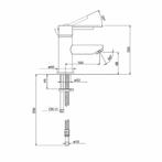 Wastafelkraan Xenz Duero 15 cm Mat Zwart, Ophalen of Verzenden, Nieuw