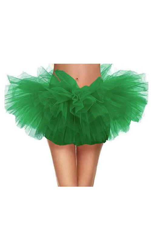 Korte Tutu Donkergroen Tule Rokje 116 122 128 134 140 146 15, Kinderen en Baby's, Carnavalskleding en Verkleedspullen, Meisje