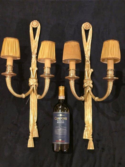 Wandkandelaar (2) - Verguld brons, Antiek en Kunst, Antiek | Meubels | Stoelen en Banken