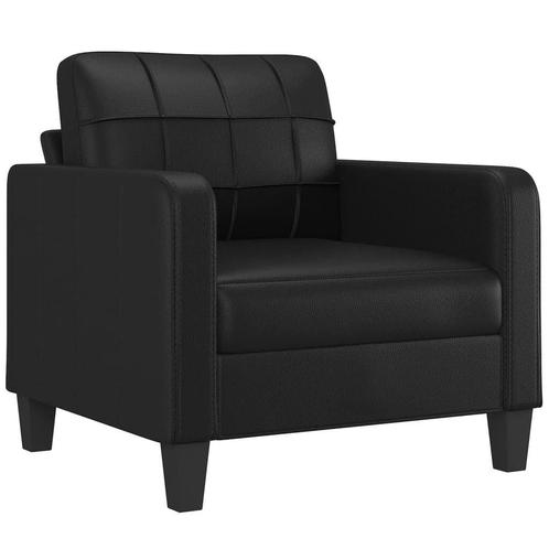 Fauteuil Zwart 60cm Kunstleer - Retourdeal - 40% Korting!, Huis en Inrichting, Fauteuils, 75 tot 100 cm, 75 tot 100 cm, Nieuw