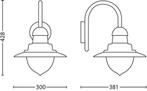 Philips Raindrop buitenwandlamp - 1-lichts - brons, Huis en Inrichting, Lampen | Wandlampen, Ophalen of Verzenden, Zo goed als nieuw