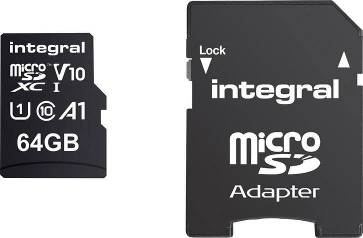 Integral Integral - microSDHC geheugenkaart - 64 GB, Zakelijke goederen, Partijgoederen en Retail | Verpakking en Verzending, Ophalen of Verzenden