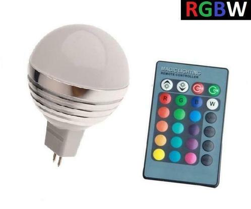 LED Bollamp RGB + Koel Wit - 5 Watt - MR16, Huis en Inrichting, Lampen | Losse lampen, Nieuw, Ophalen of Verzenden