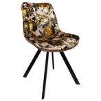 Stoel | Fluweel/Metaal | Flower Pink | Zwarte Poten | Indoor, Verzenden, Nieuw in verpakking