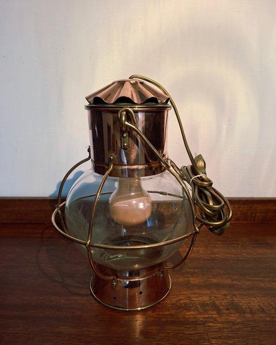 Ships cabin light - Koper, Messing, Glas, Antiek en Kunst, Curiosa en Brocante