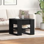 vidaXL Zwarte Eikenhouten Salontafel 55,5x55x45 cm Gemaakt, 50 tot 100 cm, Verzenden, Vierkant, Nieuw