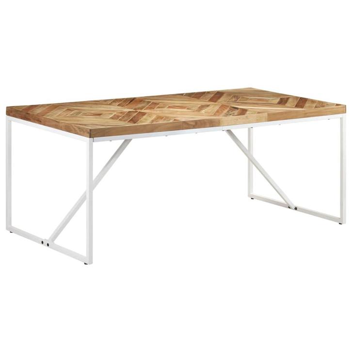 vidaXL Eettafel 180x90x76 cm massief acaciahout en mangohout, Huis en Inrichting, Tafels | Eettafels, Nieuw, Verzenden