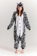 Onesie Zebra Pak 146-152 Zebrapak Kostuum Zwart Wit Gestreep, Ophalen of Verzenden, Nieuw, 146 t/m 152