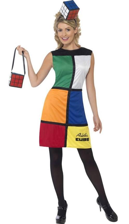 Rubiks Kubus kostuum vrouw, Kleding | Dames, Carnavalskleding en Feestkleding, Nieuw, Ophalen of Verzenden