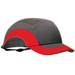 JSP Baseballcap hardcap A1 Grijs/rood met korte klep, Nieuw, Verzenden