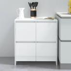 vidaXL Dressoir 70x41x75 cm spaanplaat hoogglans wit
