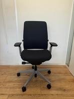 Refurbished Steelcase Amia Grijs/Zwart - Nieuwe Stoffering!, Verzenden, Zwart, Zo goed als nieuw, Bureaustoel