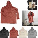 Snuggle hoodie met bladprint en capuchon | kleur beige - ..., Verzenden, Nieuw