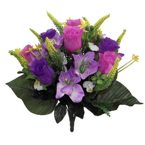 Zijdeboeket 41 cm rozen en alstromeria mixed astilbe, Hobby en Vrije tijd, Knutselen, Nieuw, Ophalen of Verzenden