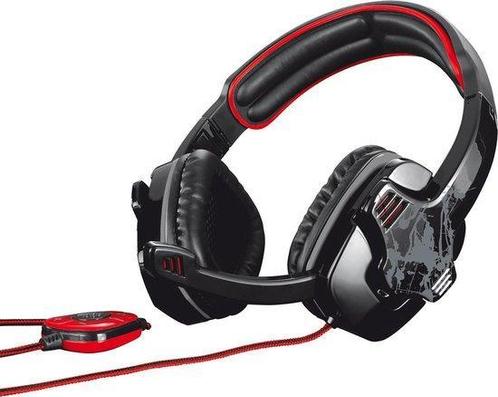 Trust GXT 340 7.1 Surround On-ear Headset - Zwart/Rood PS4, Computers en Software, Overige Computers en Software, Zo goed als nieuw