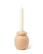 HEMA Kandelaar 8.5x10cm keramiek lichtbruin, Verzenden, Nieuw, Bruin