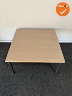 Bijzettafel - Antraciet onderstel - 80x80cm - Grijs eiken bl, Werkplek, Ophalen of Verzenden, Gebruikt, Bureau