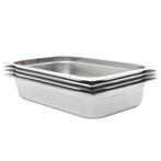 vidaXL Gastronormbakken 4 st GN 1/1 100 mm roestvrij staal, Verzenden, Nieuw