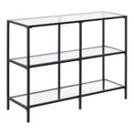 Console tafel Perstorp sidetable glas 100x30x73 cm zwart