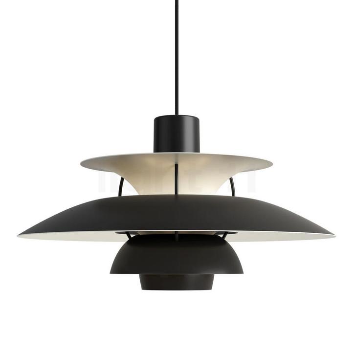 Louis Poulsen PH 5 Hanglamp, Monochrome - zwart (Hanglampen), Huis en Inrichting, Lampen | Hanglampen, Nieuw, Verzenden