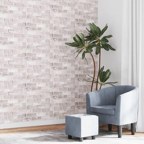 vidaXL Vliesbehang 3D baksteenpatroon 10x0,53 m grijs, Huis en Inrichting, Stoffering | Behang, Grijs, Verzenden