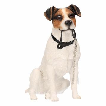 Honden beeldje Jack Russel hond met riem 15 cm - Beeldjes