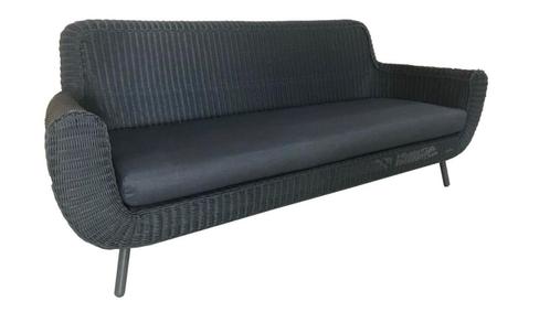Lounge Tuinbank Jonah 3 zits Donkergrijs Wicker The Outsider, Tuin en Terras, Tuinsets en Loungesets, Nieuw, Verzenden