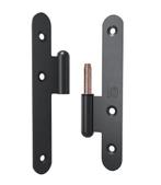 Paumellescharnier 140 x 55 mm links zwart, Verzenden, Nieuw