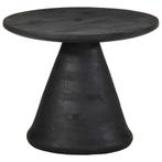 vidaXL Bijzettafel Ø50x40 cm massief mangohout zwart, Huis en Inrichting, Tafels | Bijzettafels, Verzenden, Nieuw