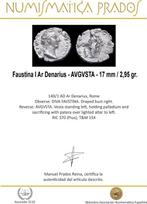 Romeinse Rijk. Faustina I († 140/1 n.Chr.). Denarius AVGVSTA, Postzegels en Munten