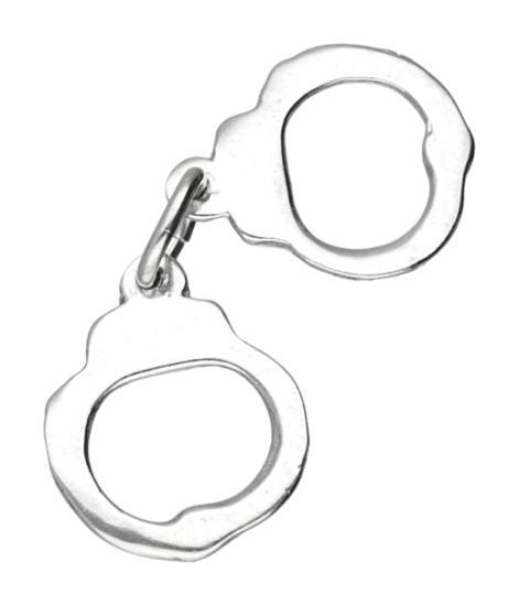 Zilveren Handboeien los ketting hanger, Sieraden, Tassen en Uiterlijk, Kettinghangers, Verzenden