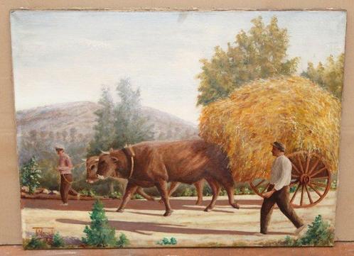 Miquel Torrell (XX) - Escena rural, Antiek en Kunst, Kunst | Schilderijen | Klassiek
