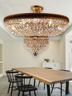 Plafondlamp - Brons, Kristal, Antiek en Kunst, Antiek | Lampen