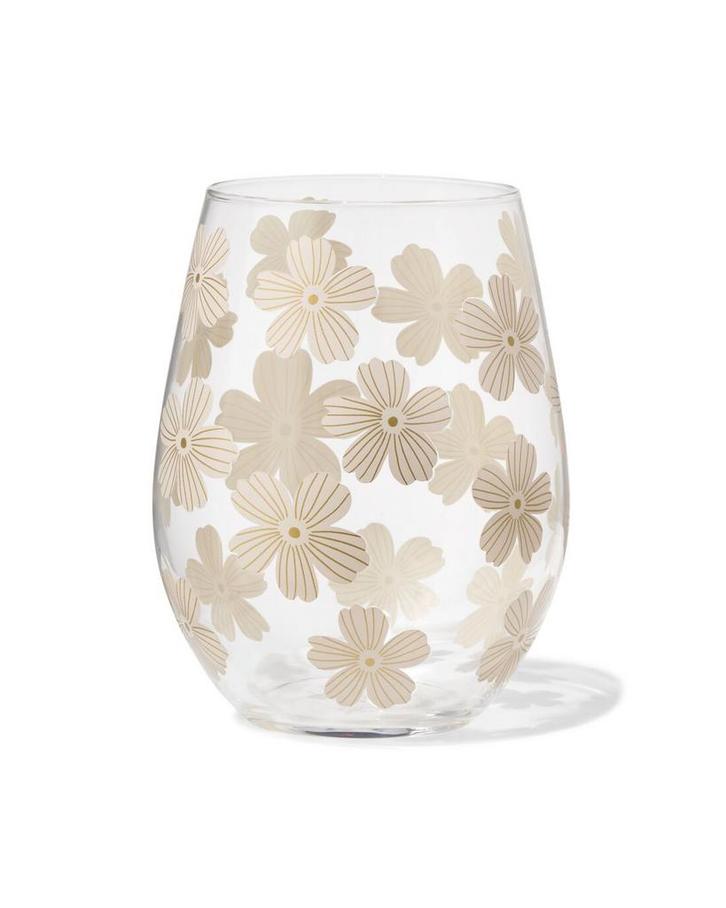 HEMA Glas 550ml bloemen, Verzamelen, Glas en Borrelglaasjes, Nieuw, Verzenden