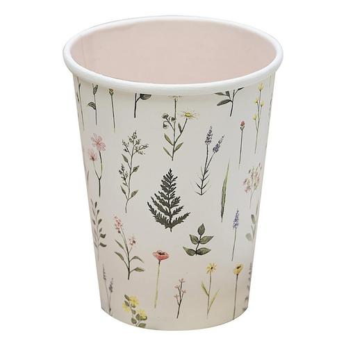 Bridal Bloom Cups Floral Cup with Pop Out and Green Print In, Hobby en Vrije tijd, Feestartikelen, Nieuw, Verzenden