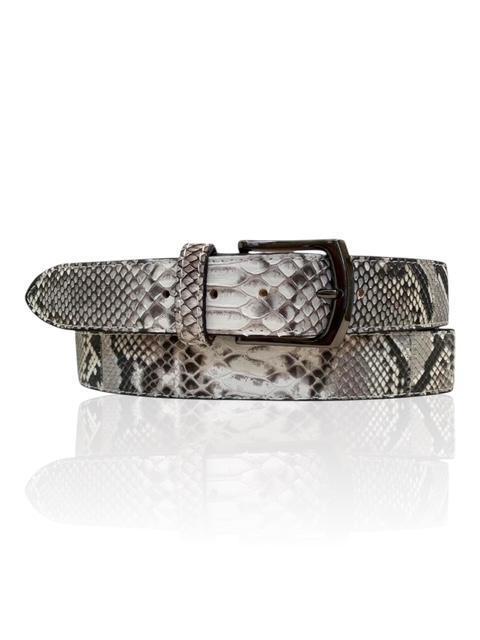 NIEUW Mooie zwart witte python leren riem AANBIEDING, Kleding | Heren, Riemen en Ceinturen, Echt leder, Overige kleuren, Nieuw