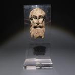 Oud-Egyptisch Faience Hoofd. Romeinse periode, 1e eeuw, Verzamelen
