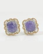 Cocktail oorbellen - 14 karaat Geel goud - 31.77ct. tw.