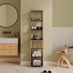 Badkamerrek Kydesby bamboe 170x39x30 cm naturel en grijs [en, Huis en Inrichting, Badkamer | Badkamermeubels, Verzenden, Nieuw