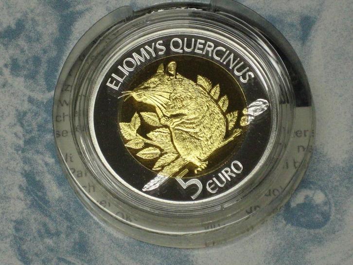 Luxemburg 5 Euro 2023 Gartenschlaefer zilver/nordisches g..., Postzegels en Munten, Munten | Europa | Euromunten, Verzenden