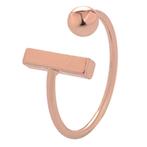 Fako Bijoux® - Ring - Bar & Bal - Verstelbaar - Rosé, Sieraden, Tassen en Uiterlijk, Ringen, Verzenden, Nieuw