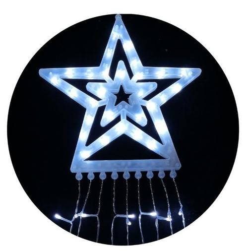 Modee Lichtsnoer Kerstboom met Ster 3 Meter 300 LEDs Koud..., Huis en Inrichting, Lampen | Overige, Nieuw, Ophalen of Verzenden
