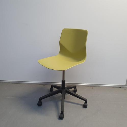 Four design bureaustoel / schoolstoel - groene kunststuf zit, Huis en Inrichting, Stoelen, Ophalen of Verzenden