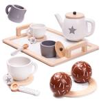 14 delige houten theeservies - koffieservies voor kinderen, Ophalen of Verzenden, Nieuw