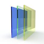 Enkel glas gekleurd 6 mm donkerblauw, Doe-het-zelf en Verbouw, Glas en Ramen, Nieuw, Ophalen of Verzenden